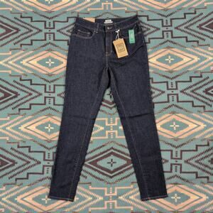 NWT L.L. BEAN Womens Classic Fit Skinny Jeans Size 6 27x30 Dark Wash Mid Rise